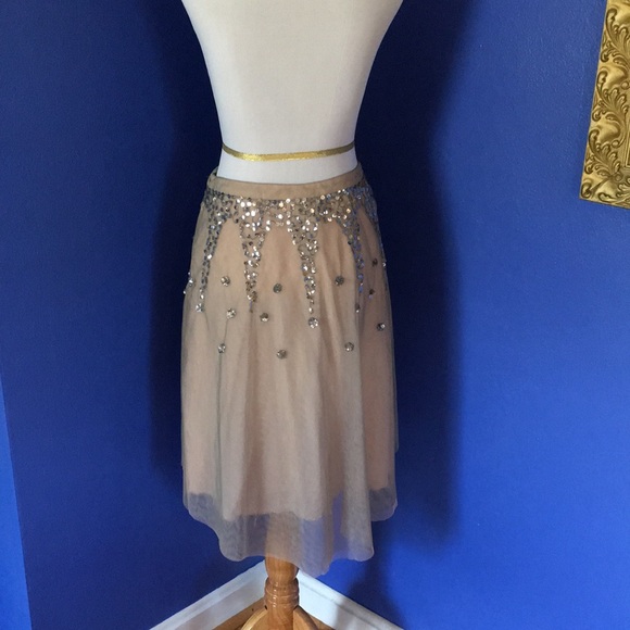 Vintage Y2K Lux brand tulle mesh silver sequin skirt ethereal pixie ballerina 🩰 - Picture 11 of 15